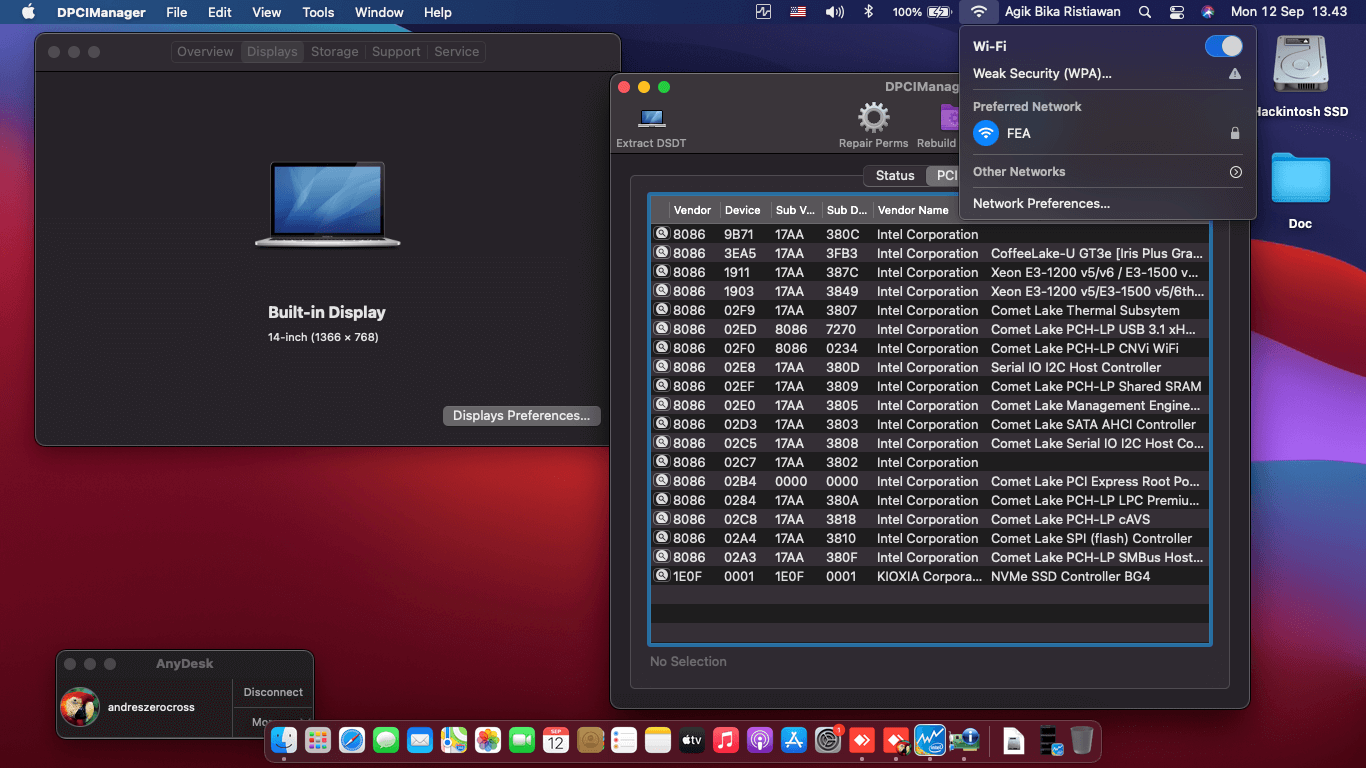 Lenovo IdeaPad Slim 3 14IML05 3rd [CometLake   Intel UHD 10Th Gen + I2C]   OpenCore 1